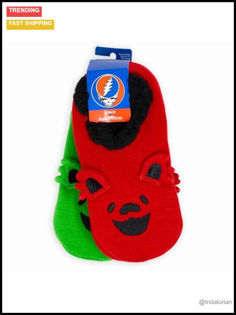 Grateful Dead Soft Sherpa Slipper Sleep Socks 2-Pack